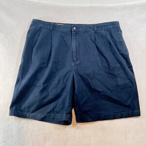 Cutter & Buck Men's Chino Short W42 Pleated Front Navy Vintage Made in Hong Kong